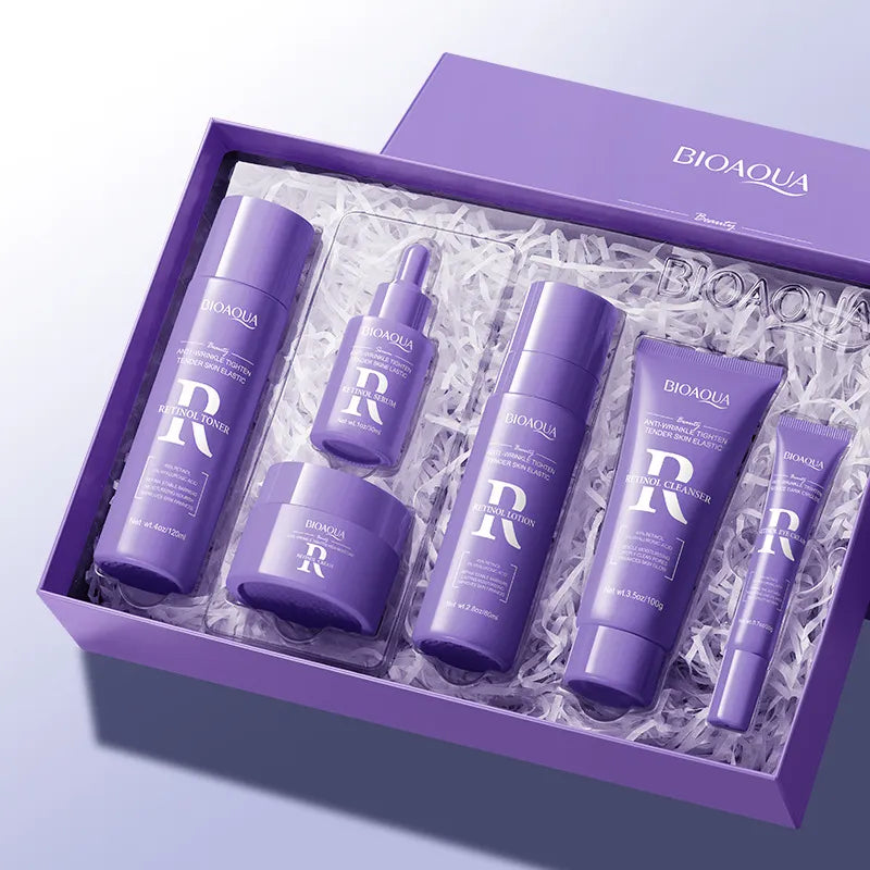 KIT FACIAL X 6 DE RETINOL BIOAQUA CAJA DE LUJO