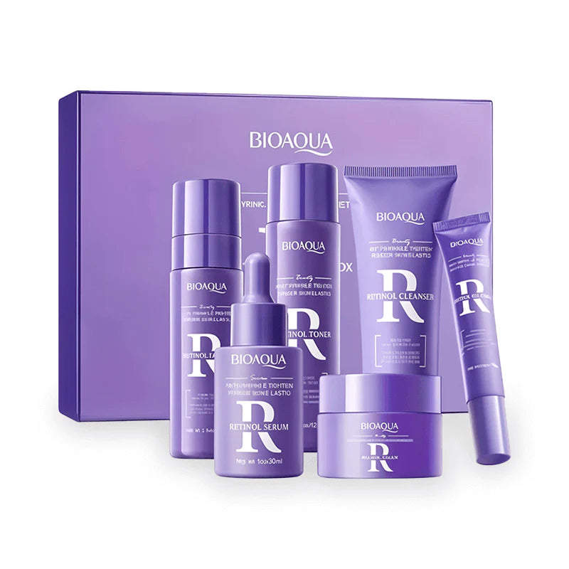 KIT FACIAL X 6 DE RETINOL BIOAQUA CAJA DE LUJO
